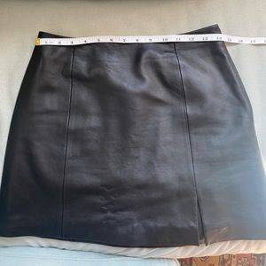 & other stories black leather mini-skirt